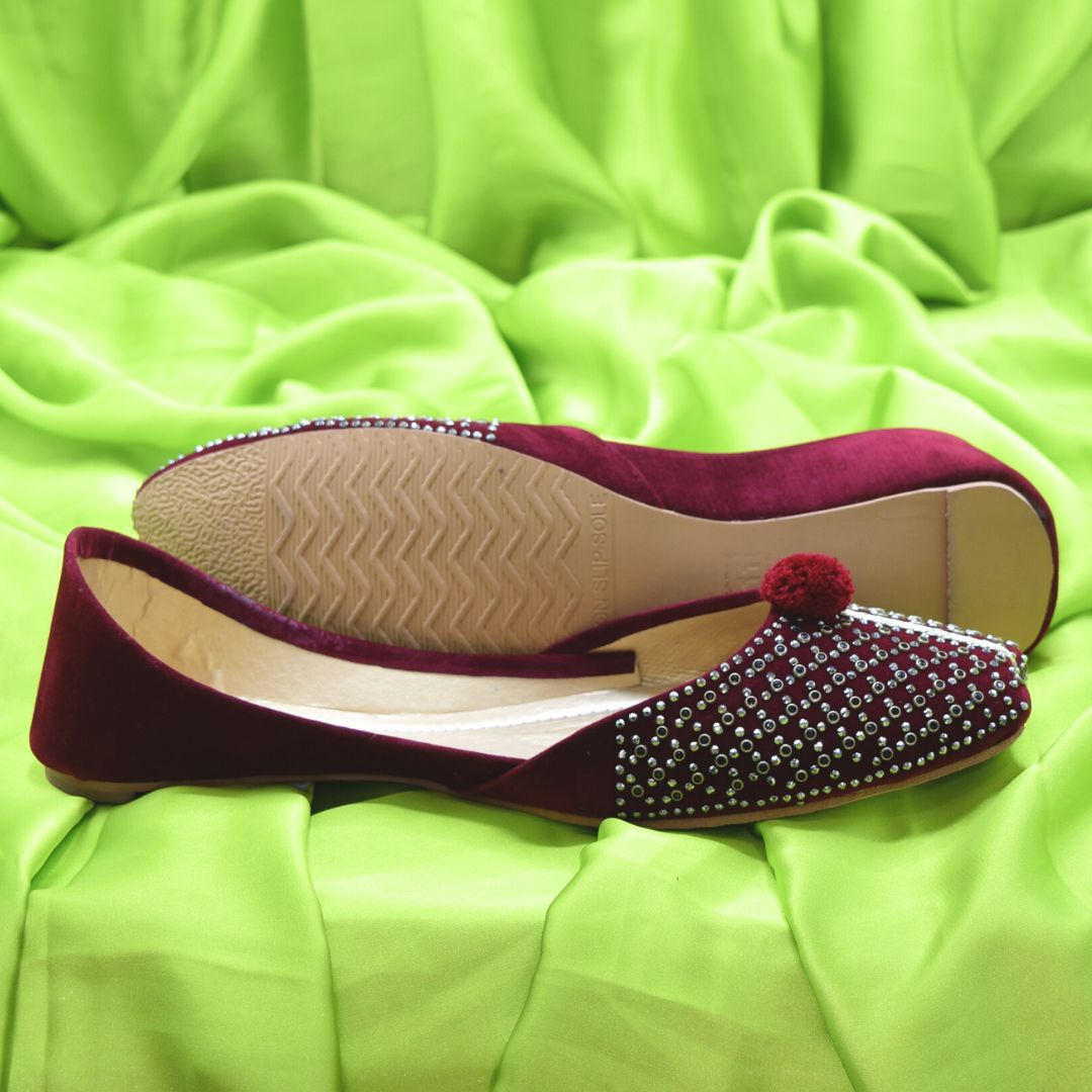 Maroon Khussa For  Women KH0525