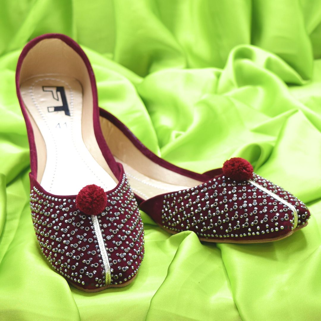 Maroon Khussa For  Women KH0525