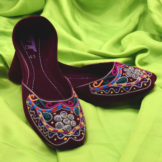 Maroon Khussa For  Women KH0576