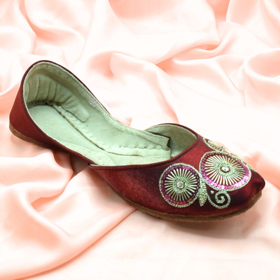 Maroon Khussa For  Women KH0629