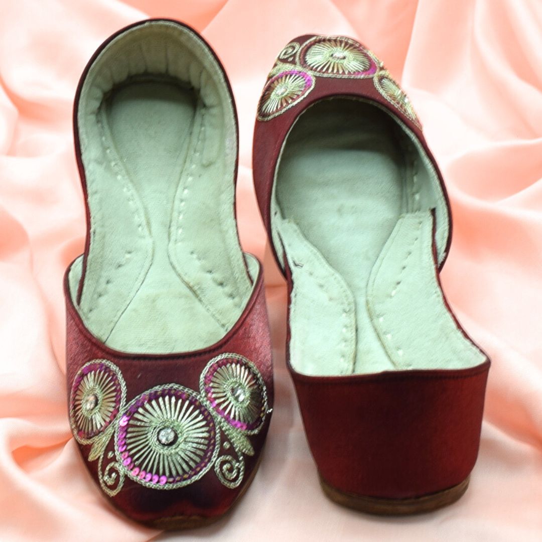 Maroon Khussa For  Women KH0629