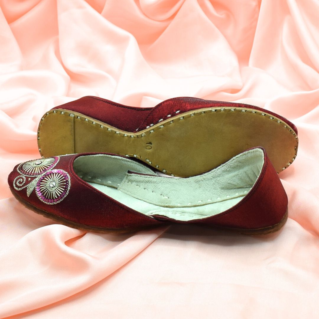 Maroon Khussa For  Women KH0629