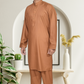 Sienna Brown Men's Plain Kameez Shalwar Stitched Suit MSK0001
