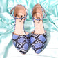 Women Blue Heel Shoes SH0068