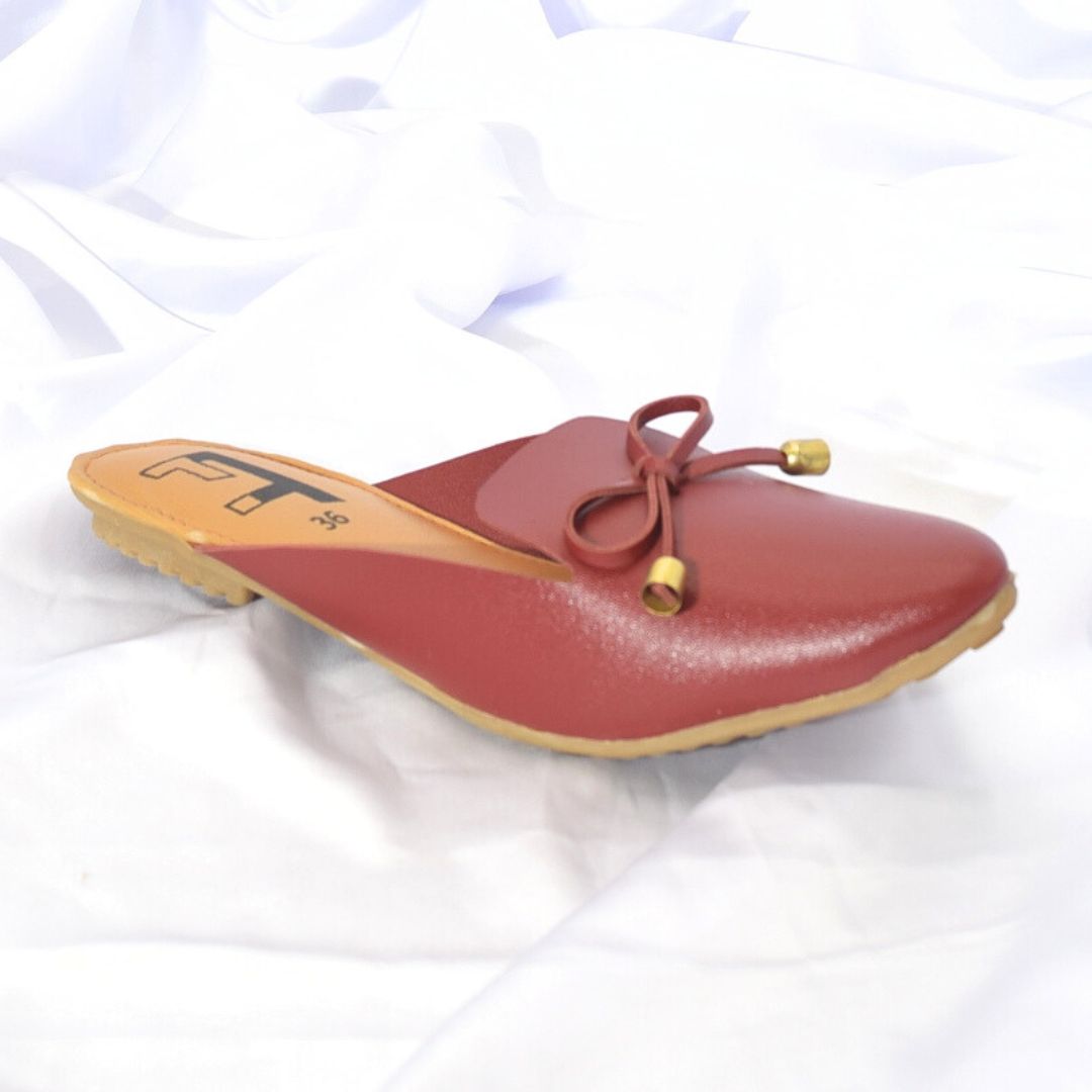 Women Maroon Flat Shoes SH0073