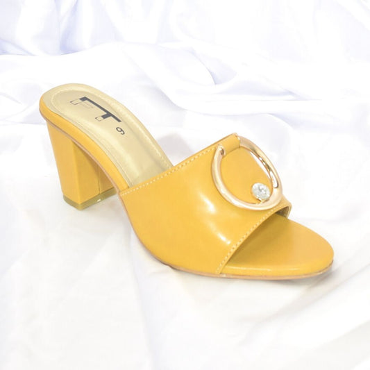 Women Mustard Heel Shoes SH0226