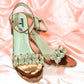 Women Copper Fancy Heel Shoes SH0281