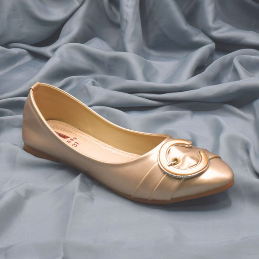 Women Cream Flat Shoes SH0336