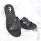 Women Black Leather Wedge Shoes SH0350