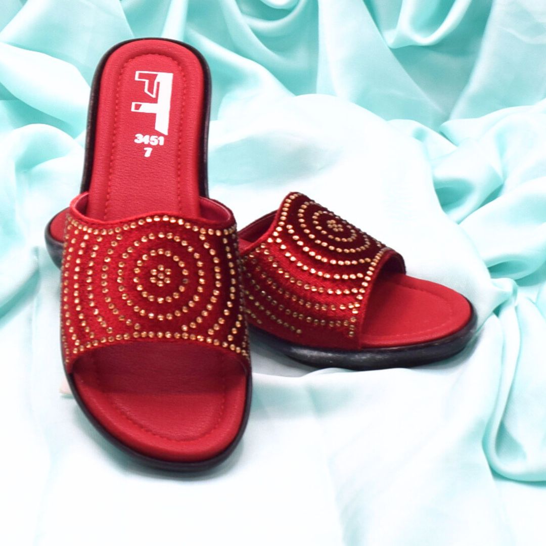 Women Maroon Low Wedge Shoes SH0360