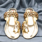 Women Golden Flat Shoes SH0397