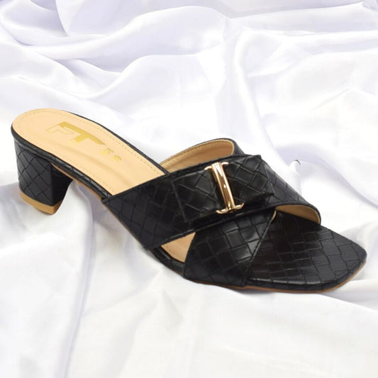 Women Black Heeled Shoes SH0406