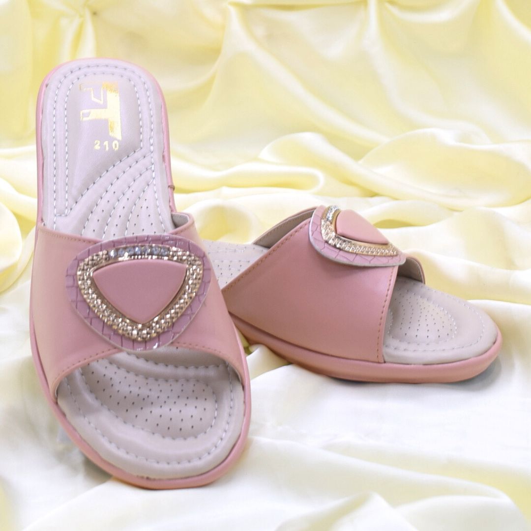 Women Pink Flat Slippers SH0415