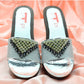 Women Silver Fancy High Wedge Shoes SH0420