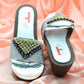 Women Silver Fancy High Wedge Shoes SH0420