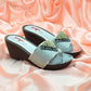 Women Silver Fancy High Wedge Shoes SH0420