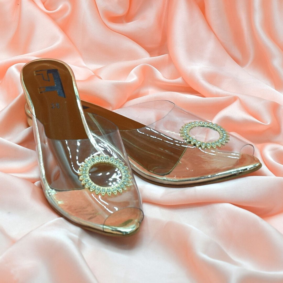 Women Cream Low Heel Shoes SH0435