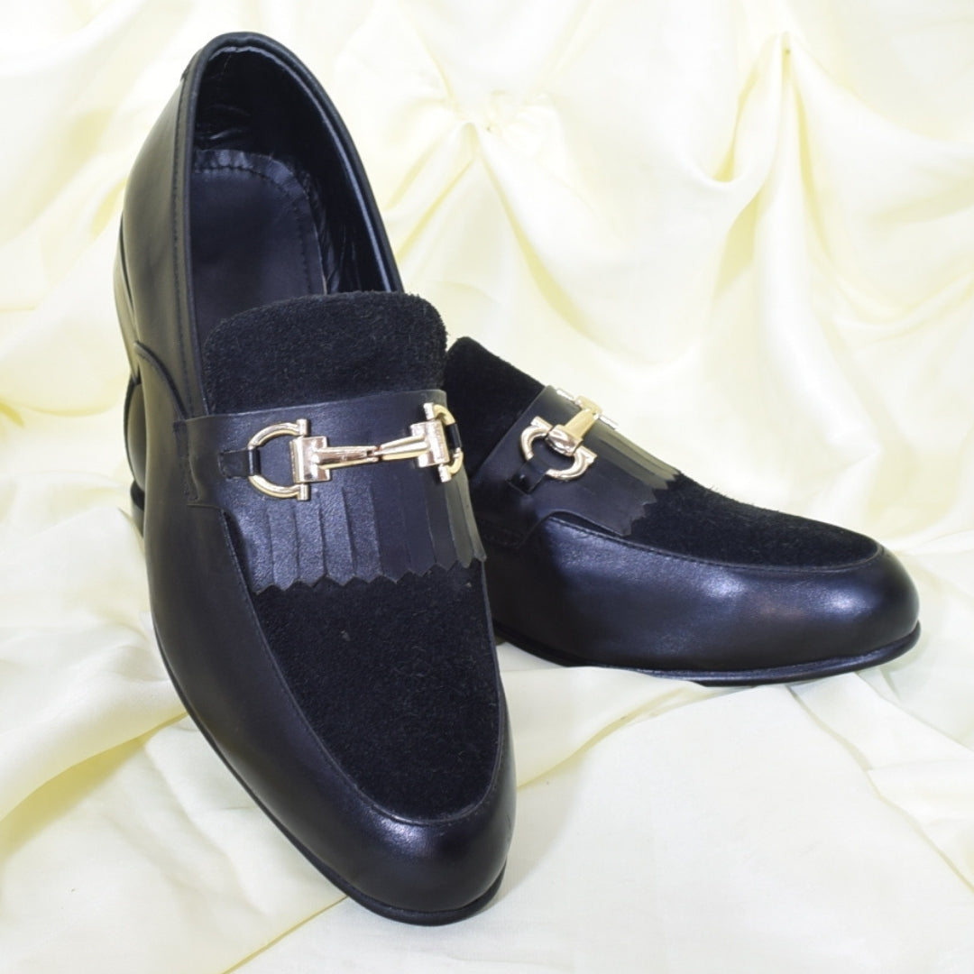 Black Men Leather Shoes M0260