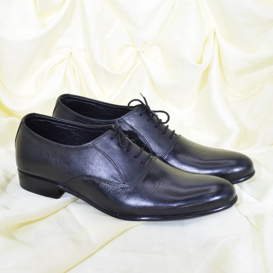 Black Men Leather Shoes M0365