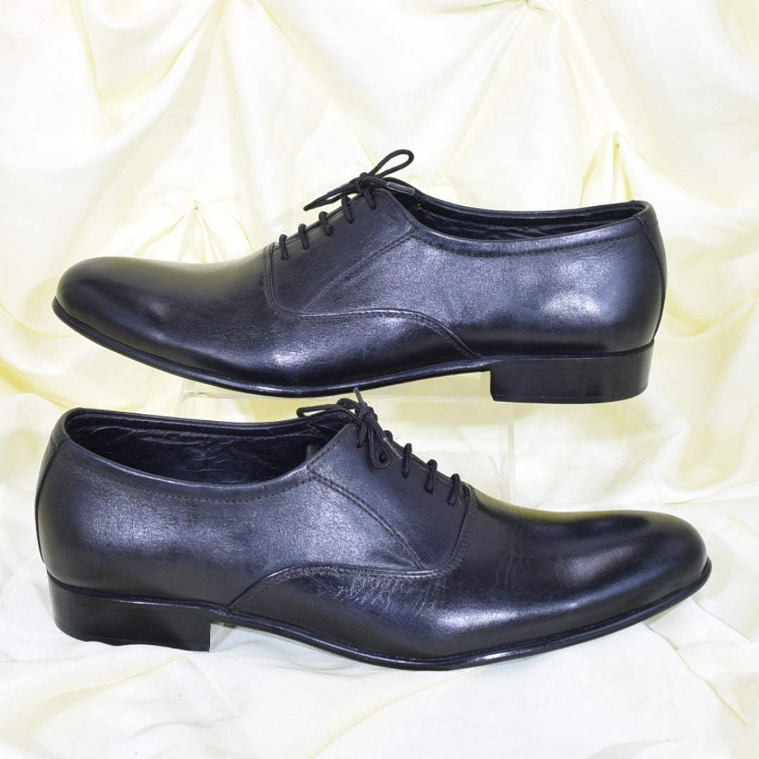 Black Men Leather Shoes M0365