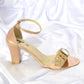 Women Peach Fancy Heel Shoes SH0282