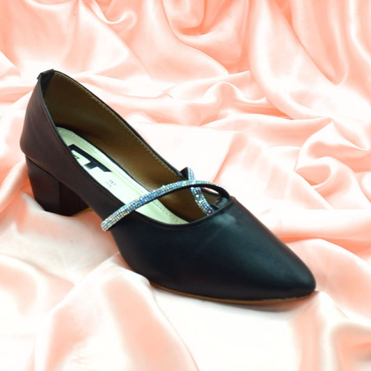 Women Black Heel Shoes SH0438